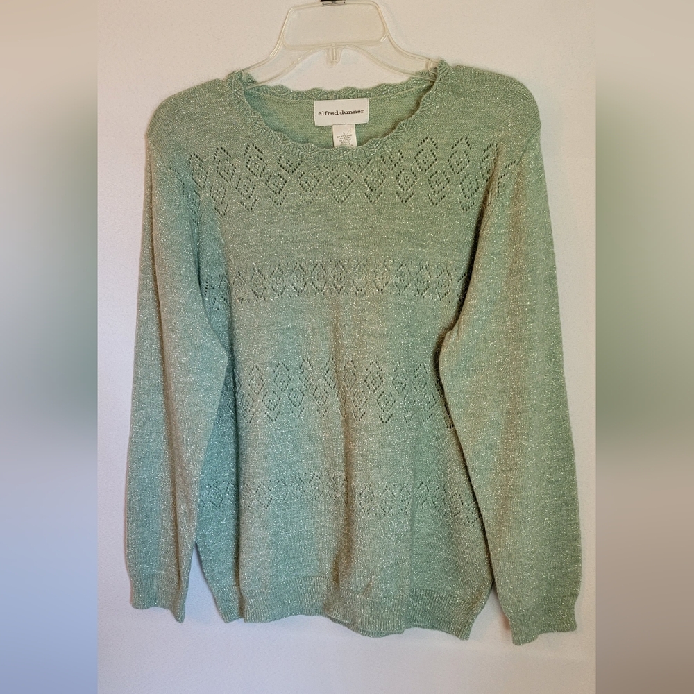 NWT Alfred Dunner Sweater with Scallop Neckline Size L - Picture 4 of 8